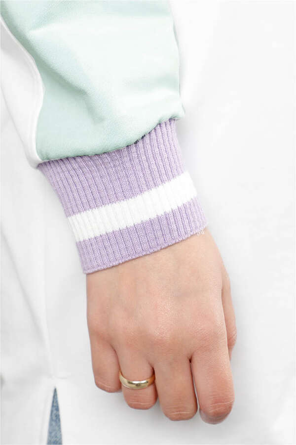 Soul Blok Sweat Beyaz Lila