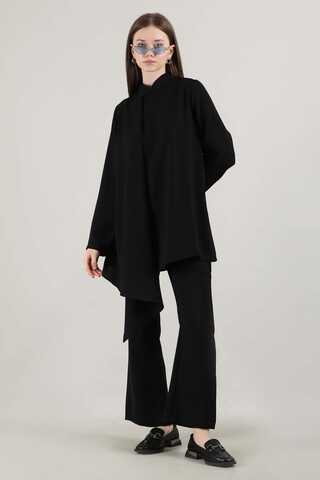 Spanish Trousers Asymmetrical Suit Black - 1