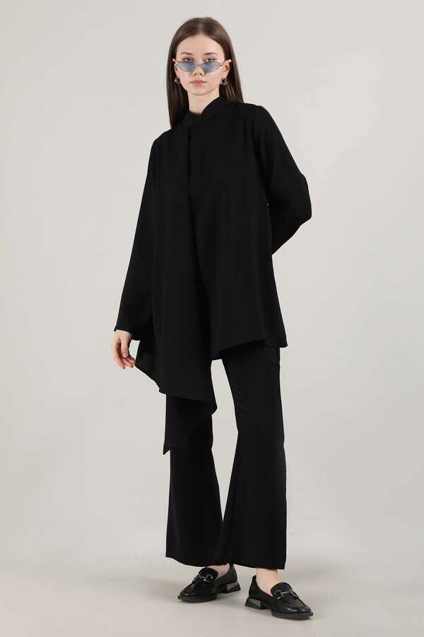 Spanish Trousers Asymmetrical Suit Black - 1