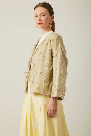 Tassel Detail Kimono Khaki - 5