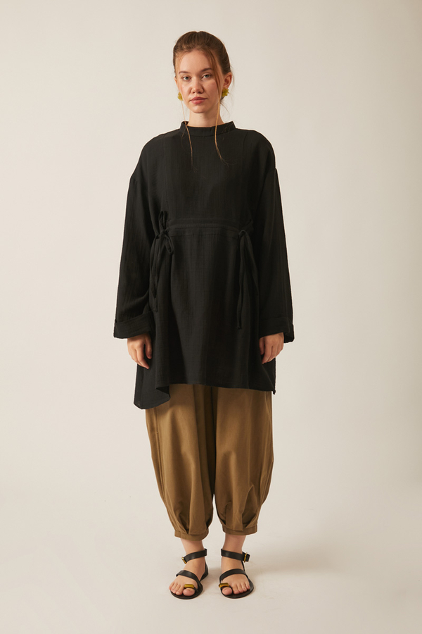 Ünsa Muslin Tunic Black