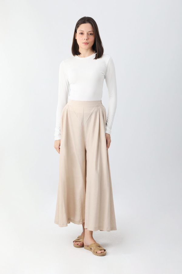 Uzun Kimono Takım Krem - 3