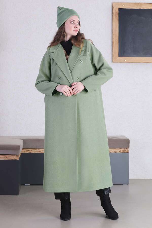 Zulays - Uzun Oversize Kaşe Yeşil