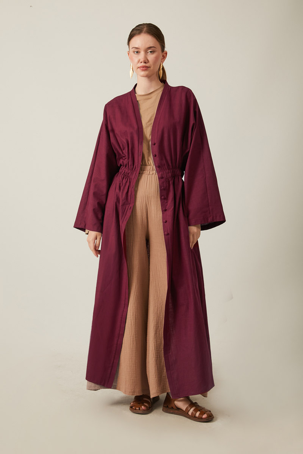 V Yaka Abaya Bordo 