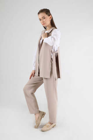 Vest Tunic Suit Stone White - 1