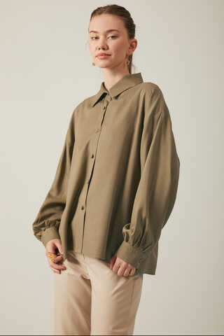 Viscose Linen Shirt Brown - 3