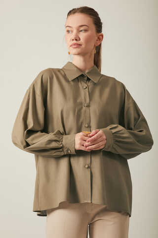 Viscose Linen Shirt Brown - 5