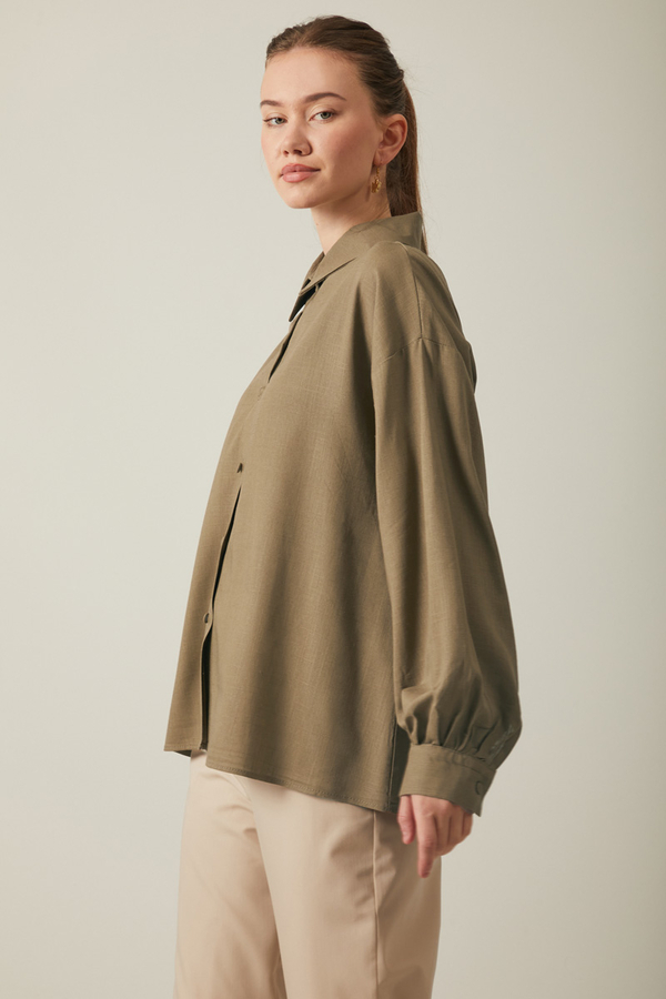 Viscose Linen Shirt Brown - 6