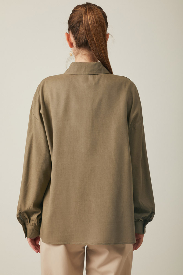 Viscose Linen Shirt Brown - 11