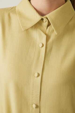 Viscose Linen Shirt Butter Yellow - 16