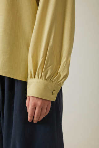Viskon Keten Gömlek Tereyağı Sarısı - 15