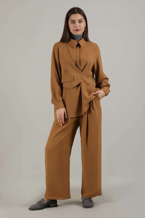 Zulays - Yelek Stil Takım Taba
