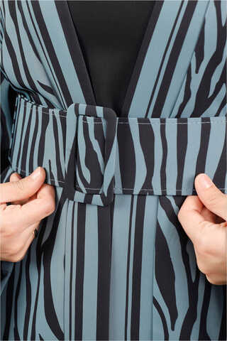 Zebra Desen Kimono Petrol - Thumbnail