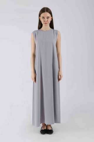 Zero Sleeve Underwear Dress Gray - 1
