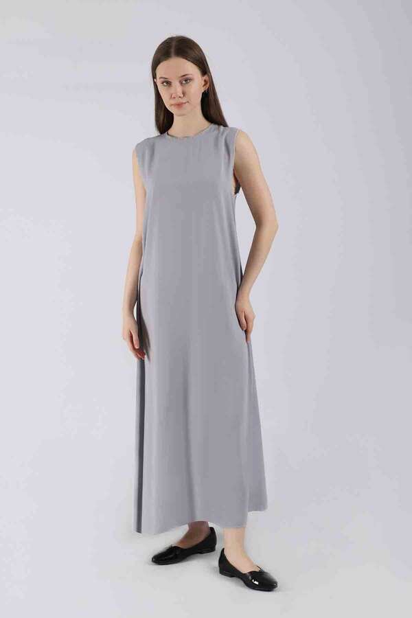Zero Sleeve Underwear Dress Gray - 2
